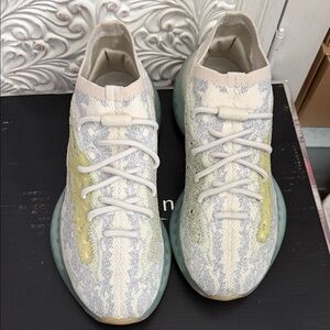 Adidas Men Cream, Light Green and Grey Sneakers